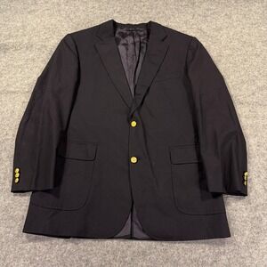 Brooks Brothers Brooksease Blazer Mens 45L Navy Wool Loro‎ Piana USA Heritage